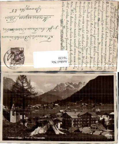 76120,Seefeld in Tirol Hotel Gasthaus Ansicht 1930