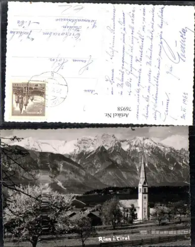 76958,Rinn i. Tirol Ansicht mit Kirchen 1962