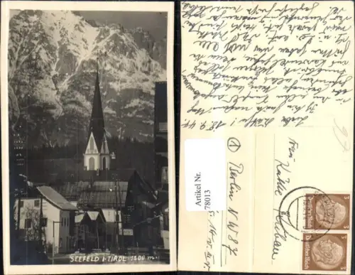 78013,Seefeld i. Tirol Ansicht Kirche 1944