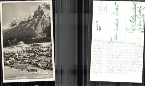 78382,Mittenwald m. Woörner Karwendel Winteransicht 1940