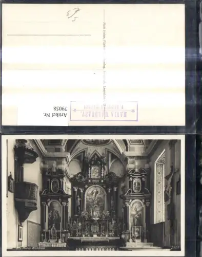 79058,Mühlbachl Maria Waldrast Kirche Innenansicht Stempel Postablage Maria Waldrast Post Deutsch Matrei