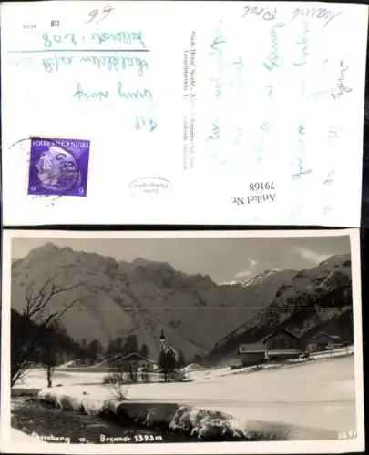 79168,Foto Ak Obernberg a. Brenner Winteransicht
