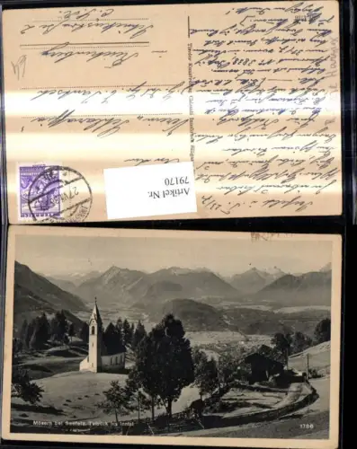 79170,Mösern b. Seefeld i. Tirol Talblick ins Inntal Kirche