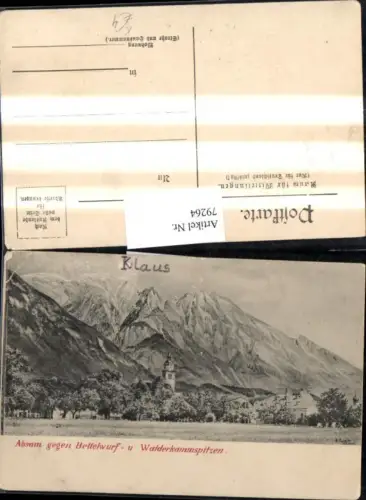 79264,Künstler Ak A. Ringler Absam geg. Bettelwurf u. Walderkammspitzen