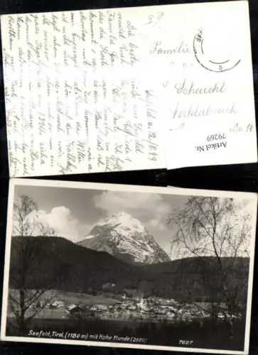 79269,Foto Ak Seefeld i. Tirol m. Hohe Munde