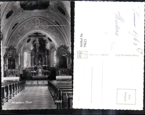 79623,Foto Ak Mieders Kirche Innenansicht