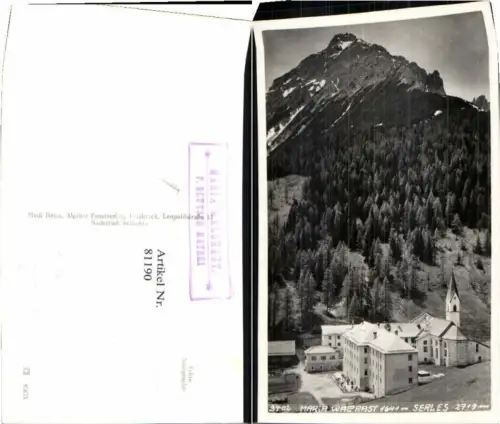 81190,Maria Waldrast Serles b. Matrei am Brenner Postablage