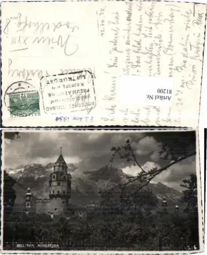 81200,rare FotoAK Hall in Tirol Münzerturm 1934