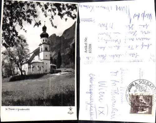 83208,Foto Ak St Martin i. Gnadenwald Kirche Hall i. Tirol
