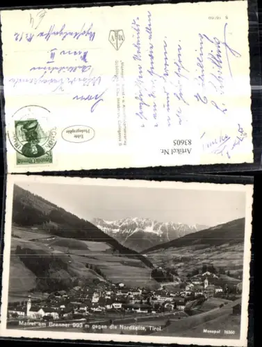 83605,Foto Ak Matrei a. Brenner geg. d. Nordkette