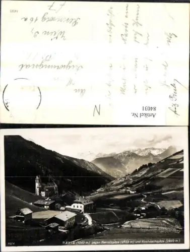 84031,Foto Ak Navis geg. Kesselspitze u. Kirchdachspitze