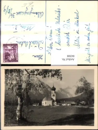 84308,Foto Ak Oberleutasch Kirche Leutasch