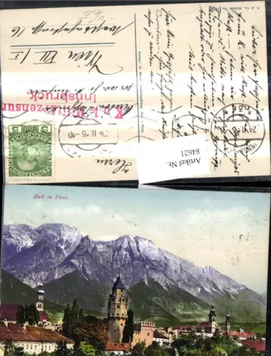 84621,Hall i. Tirol Ansicht m. Münzturm pub Purger Co 13109