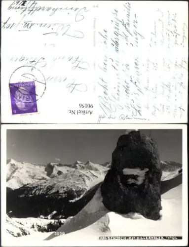 90056,Foto Ak Kalbenjoch m. Zillertaler Bergansicht b. Trins