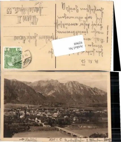 92968,Hall in Tirol Ortsansicht 1913 pub Zieher