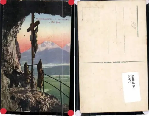 92970,Maximilianshöhe Martinswand Zirl COLOR 1915