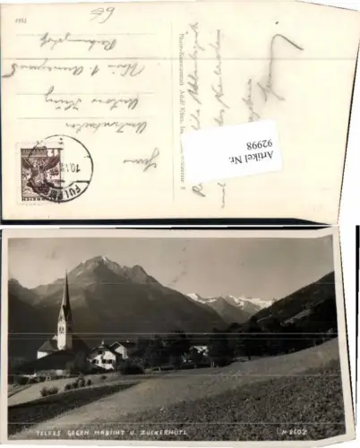 92998,Telfes im Stubai geg. Habicht 1932 Wiesenansicht