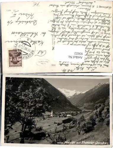 93022,Neustift im Stubai m. Gletscher 1935