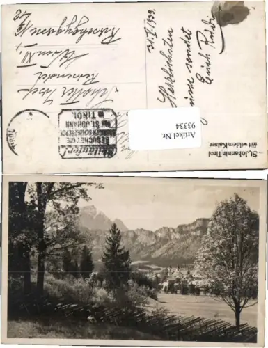 93334,St Johann in Tirol Wegpartie 1933