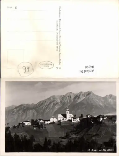 94390,St. Peter m. Nordkette Ortsansicht m. Kirche