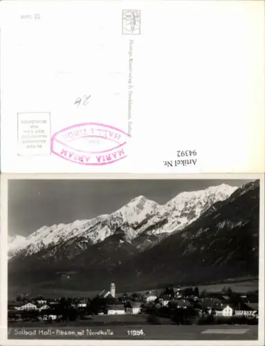 94392,Solbad Hall Absam m. Nordkette Ortsansicht Kirche