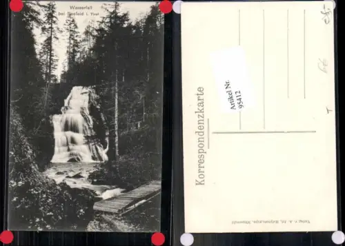 95412,Wasserfall bei Hall in Tirol um 1905