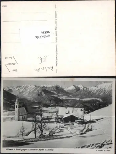 96886,Mösern bei Seefeld m. Lechtaler Alpen pub Huber 5615