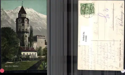 112488,Hall i. Tirol Münzturm 1910 Bezirk Innsbruck (Land)