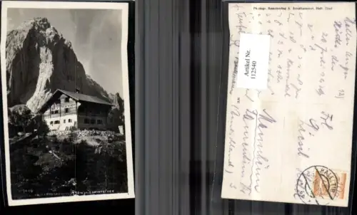 112540,Hallerangerhaus Karwendelgebirge Hall i. Tirol 1929 Bezirk Innsbruck (Land)