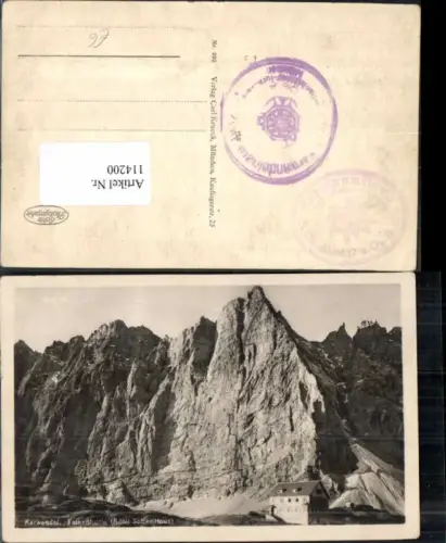 114200,Karwendel Falkenhütte Scharnitz Adolf Sortier Haus