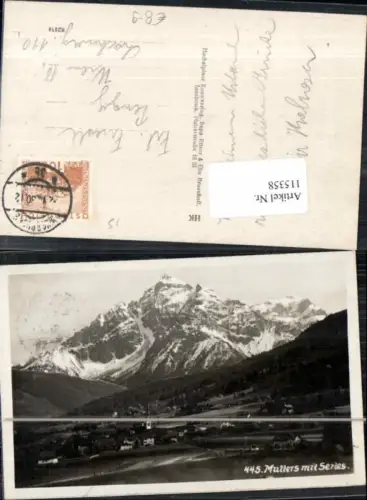 115358,Mutters im Stubaital m. Serles 1930