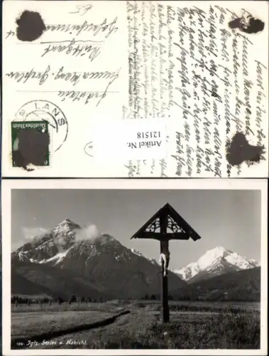 121518,Igls bei Innsbruck m. Habicht Wegkreuz Marterl