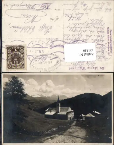 121559,FotoAK Maria Waldrast bei Matrei am Brenner Gries 1925