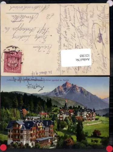 121585,Igls bei Innsbruck Tolle Ansicht des Hotel Iglerhof 1918
