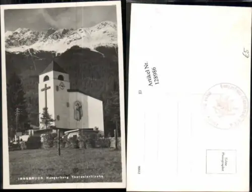 128986,Fotokarte Innsbruck Hungerburg Theresienkirche Kirche