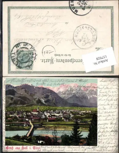 137928,Gruss aus Hall in Tirol Litho 1900