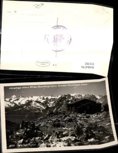 151592,Foto Ak Patscherkofel Gipfel Hütte Patsch Gipfelkarte