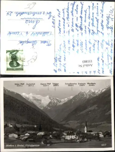 151803,Mieders i. Stubai Gletscherblick Gipfelkarte