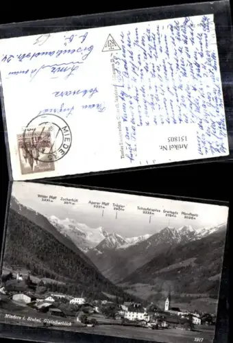 151805,Mieders i. Stubai Gletscherblick Gipfelkarte