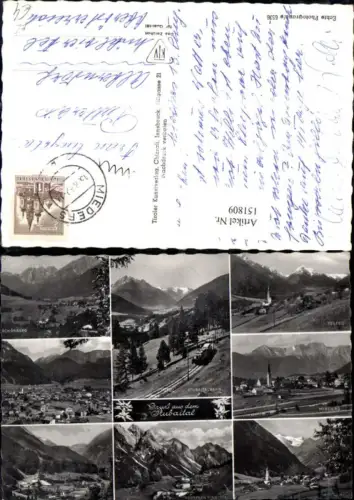 151809,Mehrbild Ak Gruß a. d. Stubaital Telfes Schönberg Fulpmes Mieders