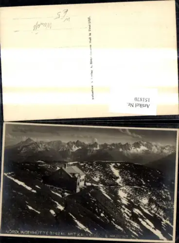 151870,Foto Ak Nördlingerhütte m. Kalkkögel u. Habicht Neustift i. Stubaital