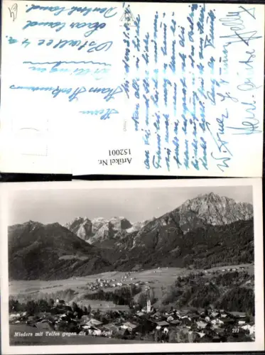152001,Foto Ak Mieders m. Telfes geg. d. Kalkkögel