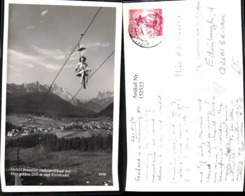 152522,Seefeld Sessellift Gschwandtkopf m. Ahrnspitze u. Karwendel