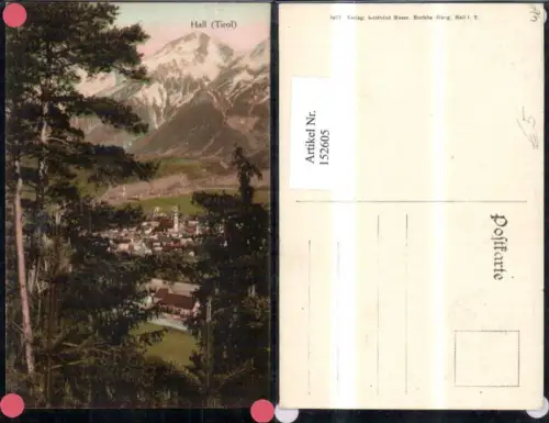 152605,Hall i. Tirol Ansicht m. Bäumen