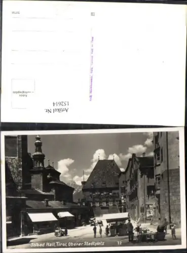 152614,Hall i. Tirol Oberer Stadtplatz Marktstand Personen