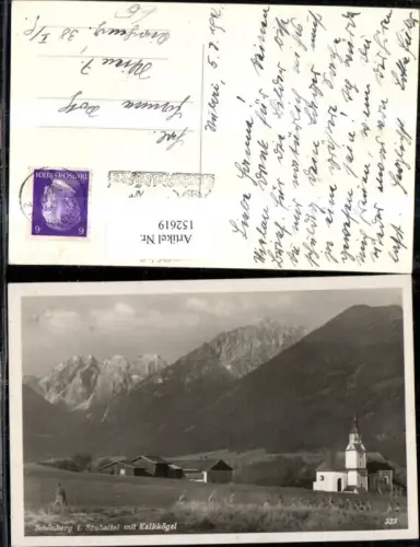 152619,Schönberg i. Stubaital m. Kalkkögel 1942 Mieders Mühlbachl Patsch Telfes i. Stubai