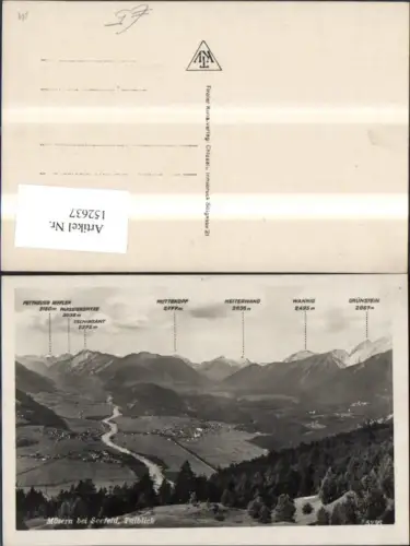 152637,Mösern b. Seefeld i. Tirol Talblick Gipfelkarte