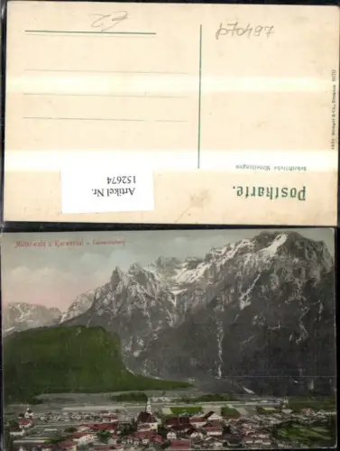 152674,Mittenwald u. Karwendel v. Galvarienberg
