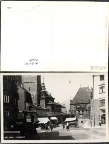 152696,Hall i. Tirol Stadtplatz Marktstand Personen