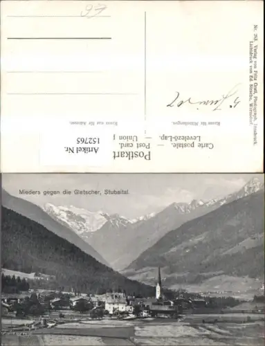 152765,Mieders geg. d. Gletscher Stubaital 1907